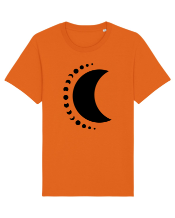 Fazele Lunii Moon Phases Black Bright Orange