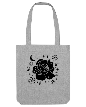 Celestial Flower black Heather Grey