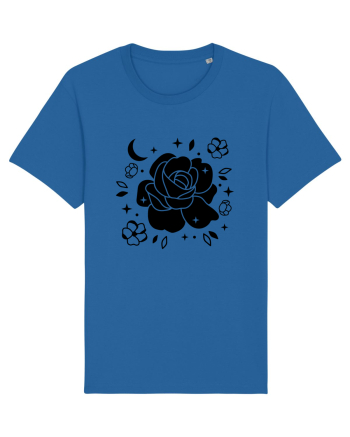 Celestial Flower black Royal Blue