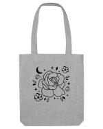 Celestial Flower bw Sacoșă textilă