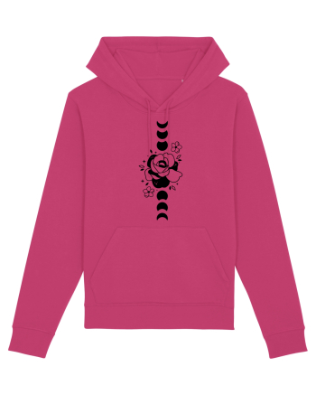 Moon Flower Moon Phases black Raspberry