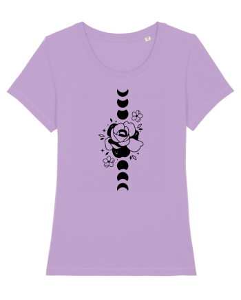 Moon Flower Moon Phases black Lavender Dawn