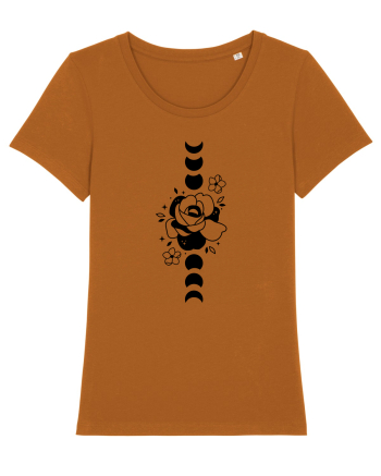 Moon Flower Moon Phases black Roasted Orange
