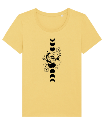 Moon Flower Moon Phases black Jojoba