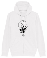 Moon Flower black Hanorac cu fermoar Unisex Connector