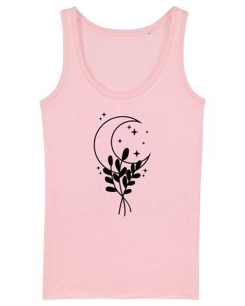 Moon Flower black Cotton Pink