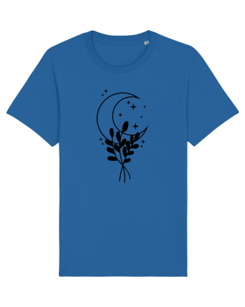 Moon Flower black Royal Blue