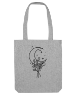 Moon Flower bw Sacoșă textilă
