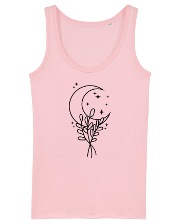 Moon Flower bw Cotton Pink