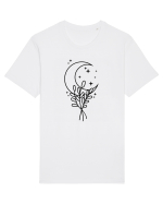 Moon Flower bw Tricou mânecă scurtă Unisex Rocker