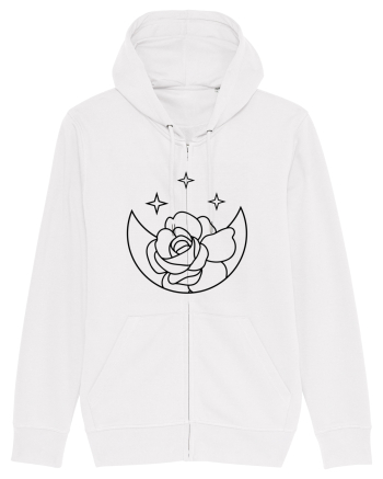 Moon Flower and Stars White