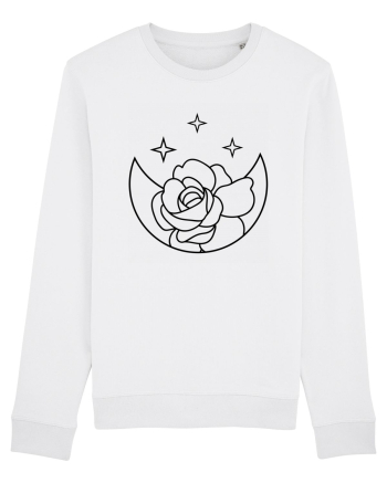 Moon Flower and Stars White