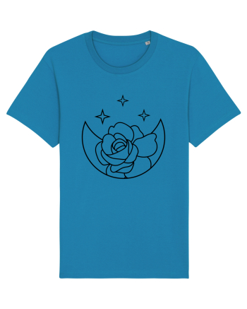 Moon Flower and Stars Azur