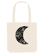 Moon Flowers black Sacoșă textilă