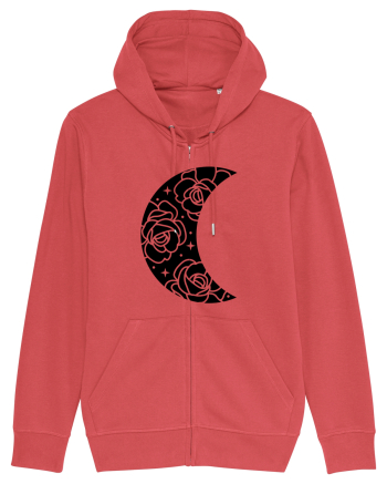 Moon Flowers black Carmine Red