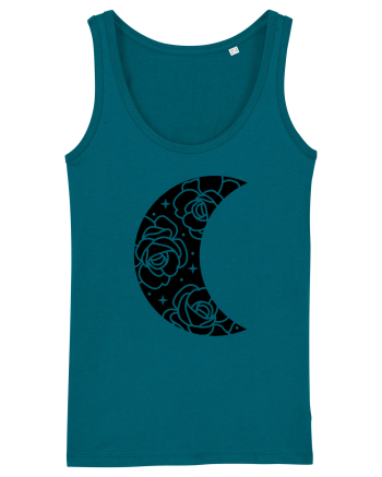 Moon Flowers black Ocean Depth