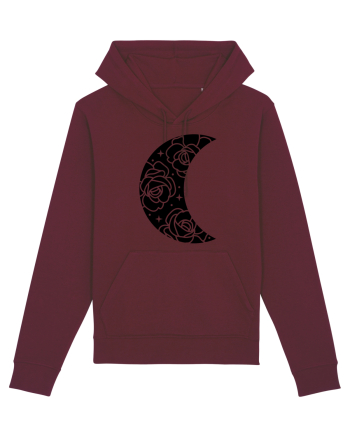 Moon Flowers black Burgundy