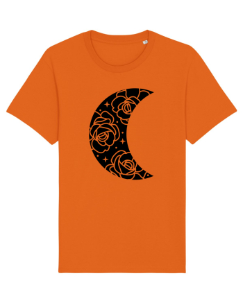 Moon Flowers black Bright Orange