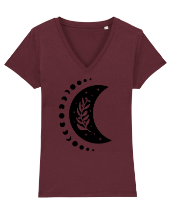 Fazele Lunii Moon Phases black Burgundy