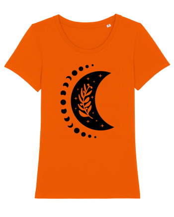 Fazele Lunii Moon Phases black Bright Orange