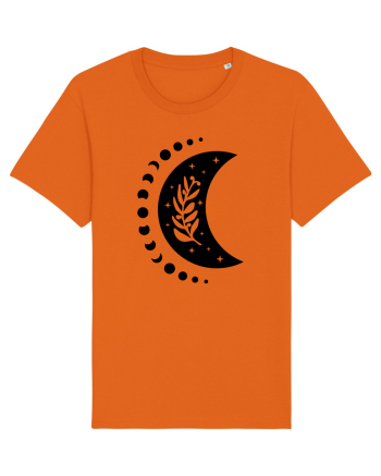Fazele Lunii Moon Phases black Bright Orange