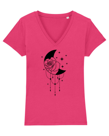 Celestial Moon bw Raspberry
