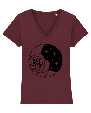 Celestial Flower Moon Burgundy