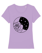Celestial Flower Moon Tricou mânecă scurtă guler larg fitted Damă Expresser