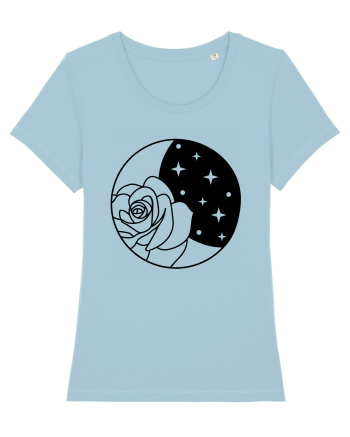 Celestial Flower Moon Sky Blue