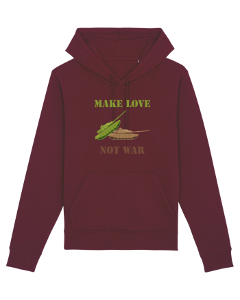 Make Love Not War Burgundy