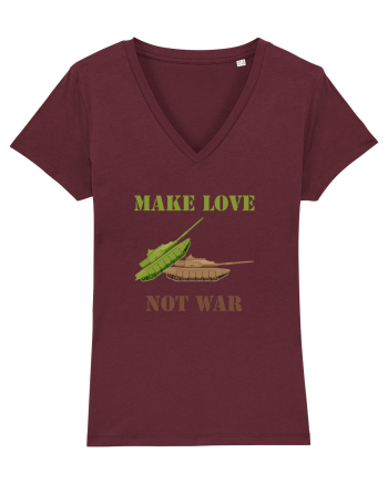 Make Love Not War Burgundy