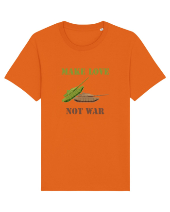 Make Love Not War Bright Orange