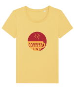 COFFEE TIME Tricou mânecă scurtă guler larg fitted Damă Expresser