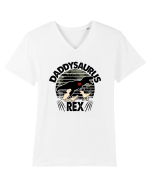 Daddysaurus Rex Tricou mânecă scurtă guler V Bărbat Presenter