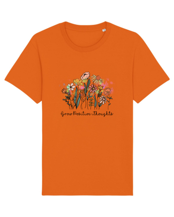 Grow Positive Thoughts Bright Orange