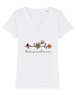 Healing Is Not Linear Tricou mânecă scurtă guler V Damă Evoker