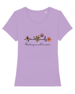 Healing Is Not Linear Tricou mânecă scurtă guler larg fitted Damă Expresser