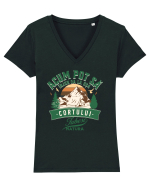Acum pot sa injur ca la usa cortului Tricou mânecă scurtă guler V Damă Evoker