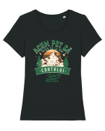 Acum pot sa injur ca la usa cortului Tricou mânecă scurtă guler larg fitted Damă Expresser