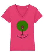 Fii nemaiPOMenit! Tricou mânecă scurtă guler V Damă Evoker