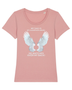 ANGEL DAD Tricou mânecă scurtă guler larg fitted Damă Expresser