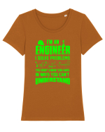 ENGINEER Tricou mânecă scurtă guler larg fitted Damă Expresser