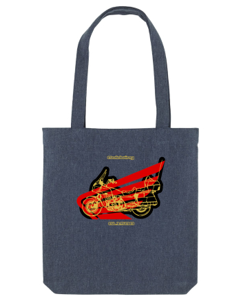 Golden Motorcycle 1 Midnight Blue