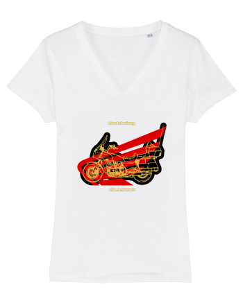 Golden Motorcycle 1 White