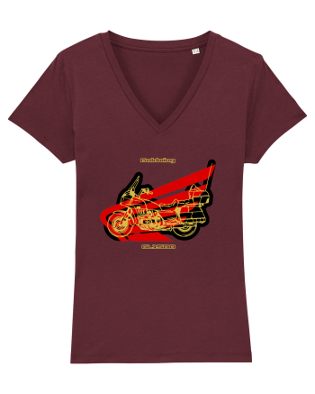 Golden Motorcycle 1 Burgundy