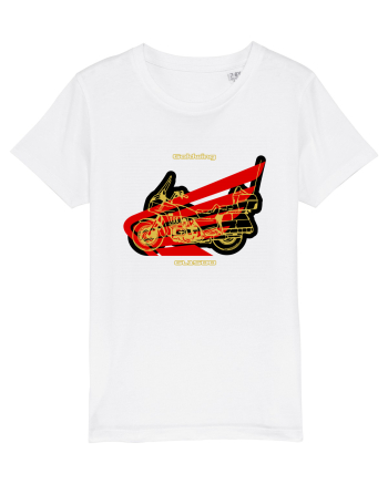 Golden Motorcycle 1 White