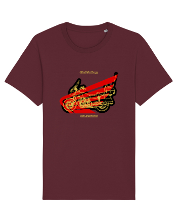 Golden Motorcycle 1 Burgundy