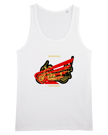 Golden Motorcycle 1 White