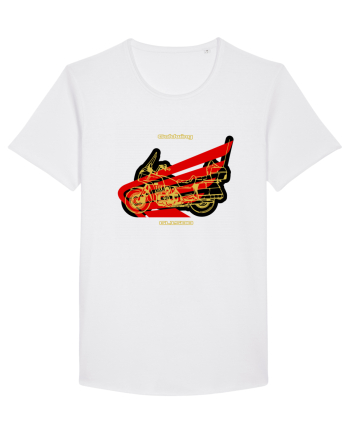 Golden Motorcycle 1 White