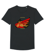 Golden Motorcycle 1 Tricou mânecă scurtă guler larg Bărbat Skater